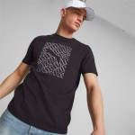 4k Puma 674474-01 Graphics Cat Tee Men - black